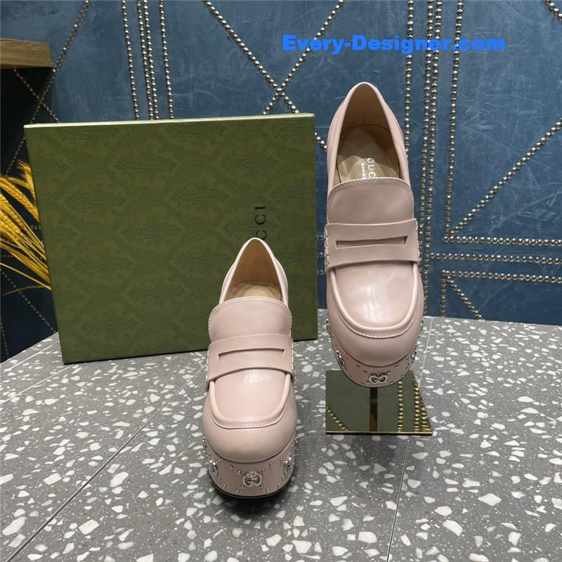 Gvc*1 gg stud platform loafers in pink