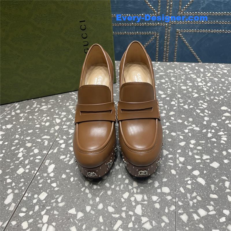 Gvc*1 gg stud platform loafers