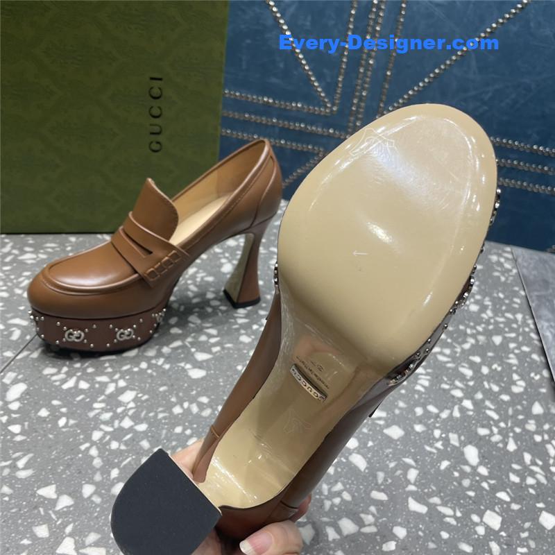 Gvc*1 gg stud platform loafers