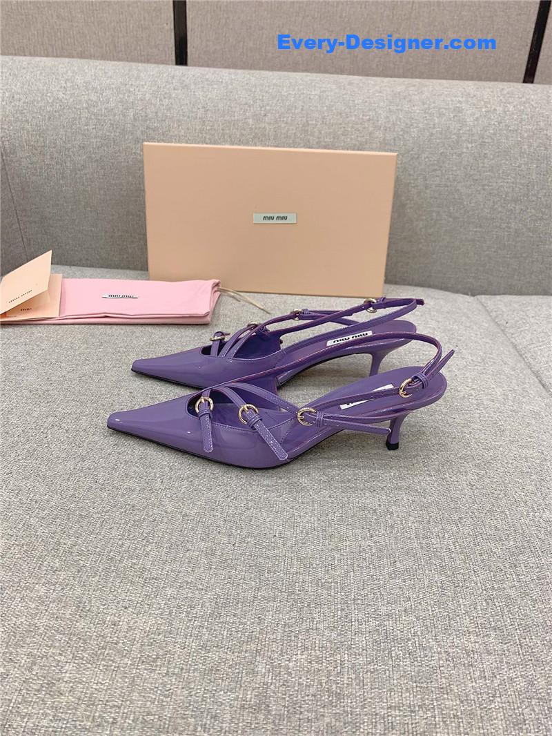M1um1u catwalk style pointed toe kitten heels