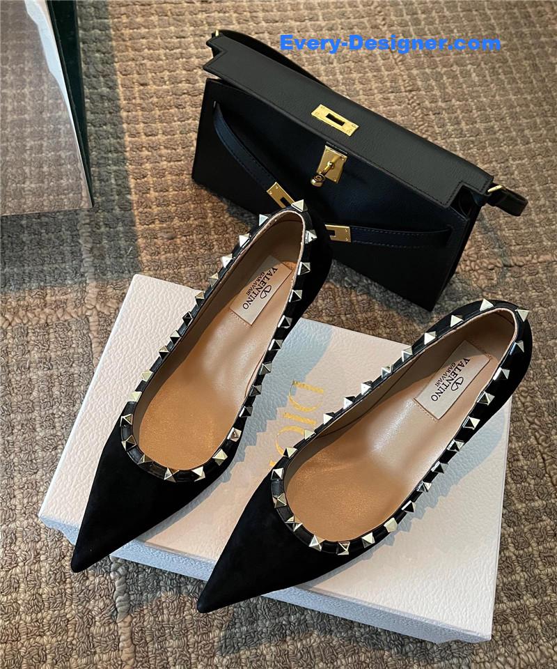 Va1e*ntin0 autumn and winter rivet elegant high heels