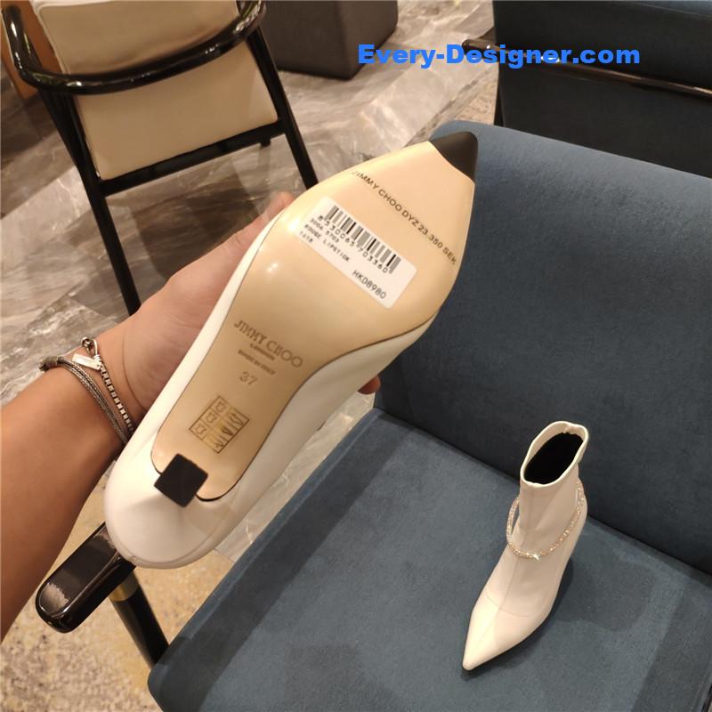 j1m*y ch00 pointed toe S*per shiny chain high heel boots