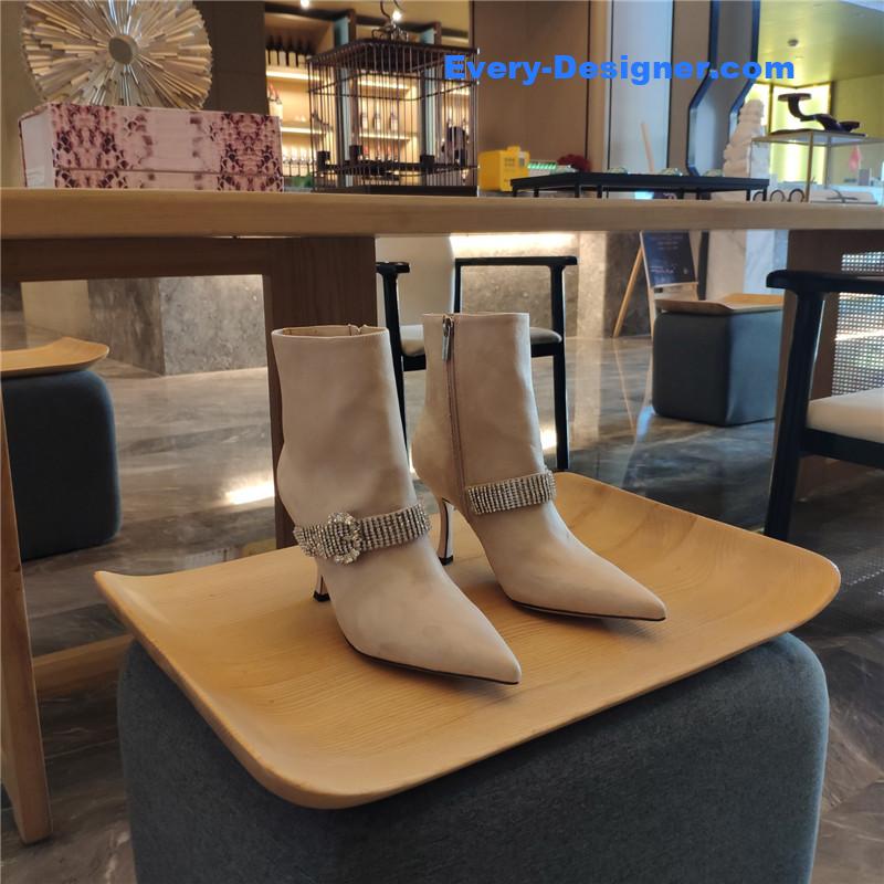 J1m*y Ch00 kaza embellished suede ankle boots