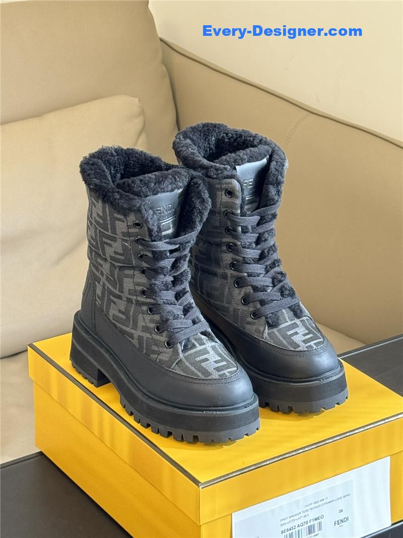 F**di signature ff-logo padded biker boots