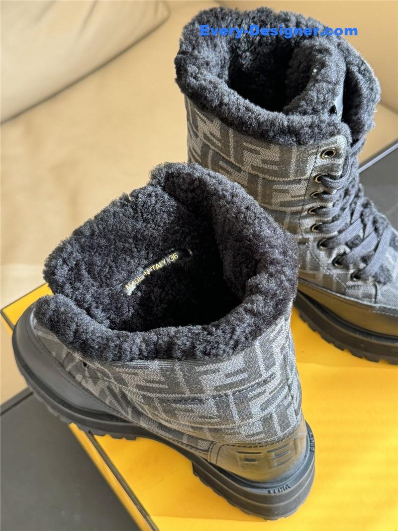 F**di signature ff-logo padded biker boots