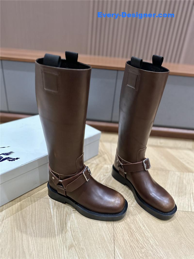 Bv*b*rry leather saddle high boots