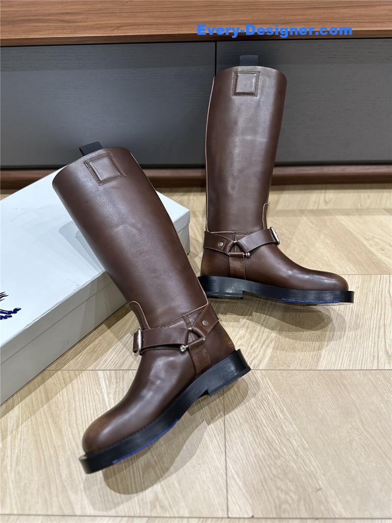 Bv*b*rry leather saddle high boots