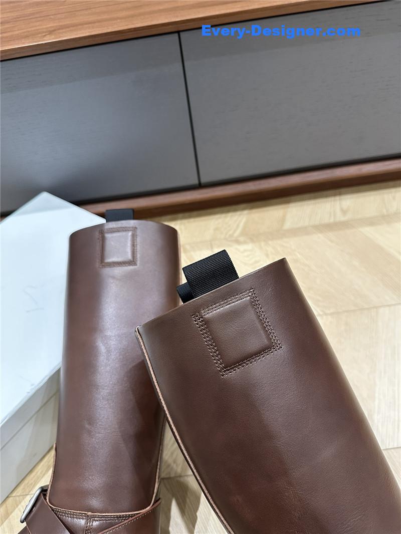 Bv*b*rry leather saddle high boots