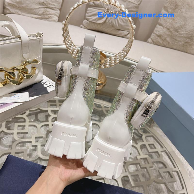 Prada Monolith Boots with Pouch