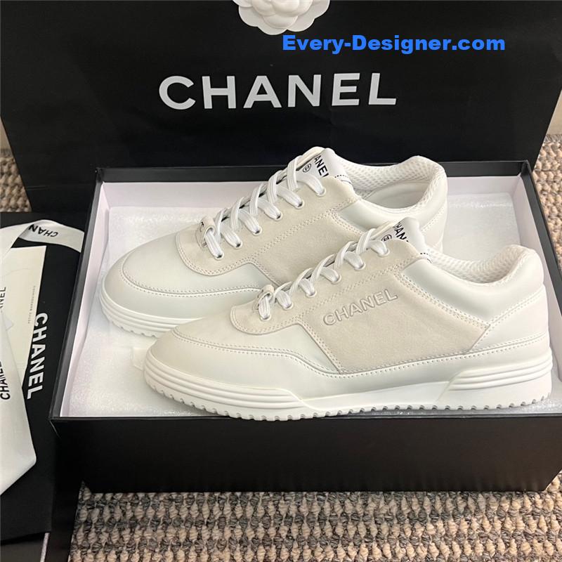 Ch**el cc logo white sneakers