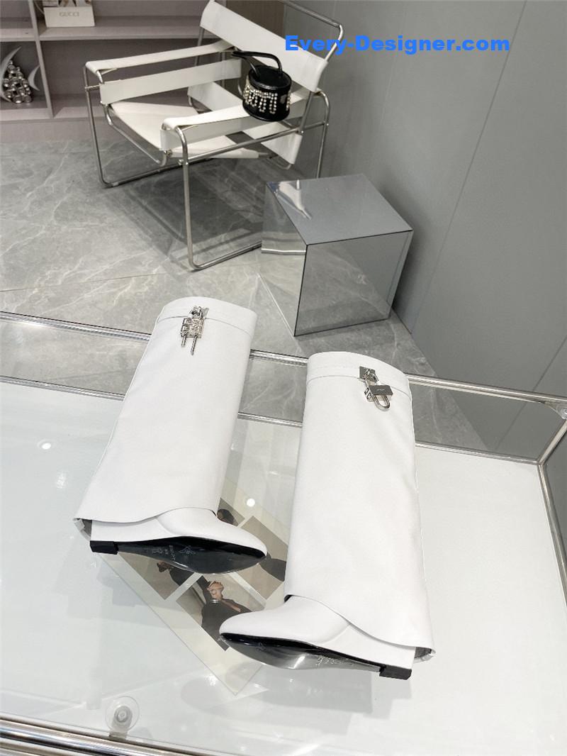 Givenchy Women’s White Shark Lock Boots