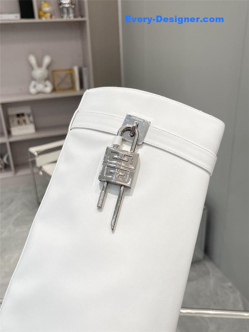 Givenchy Women’s White Shark Lock Boots