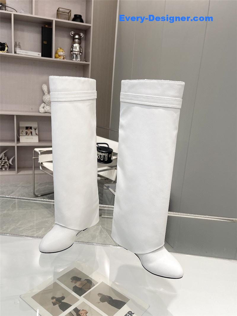 Givenchy Women’s White Shark Lock Boots
