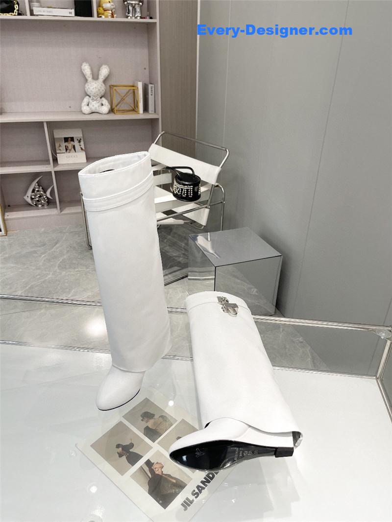 Givenchy Women’s White Shark Lock Boots