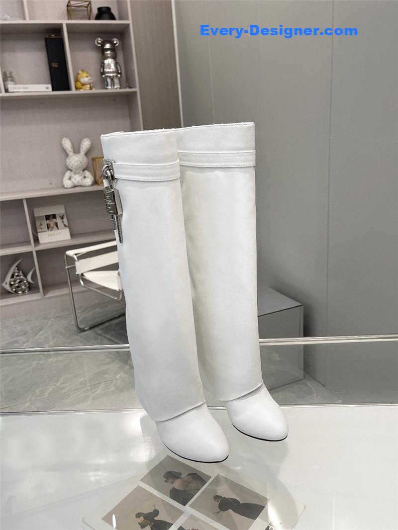 Givenchy Women’s White Shark Lock Boots