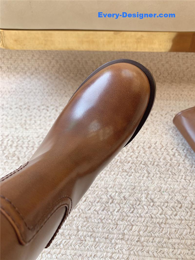 Miu Miu Logo-Tab Knee-High Boots