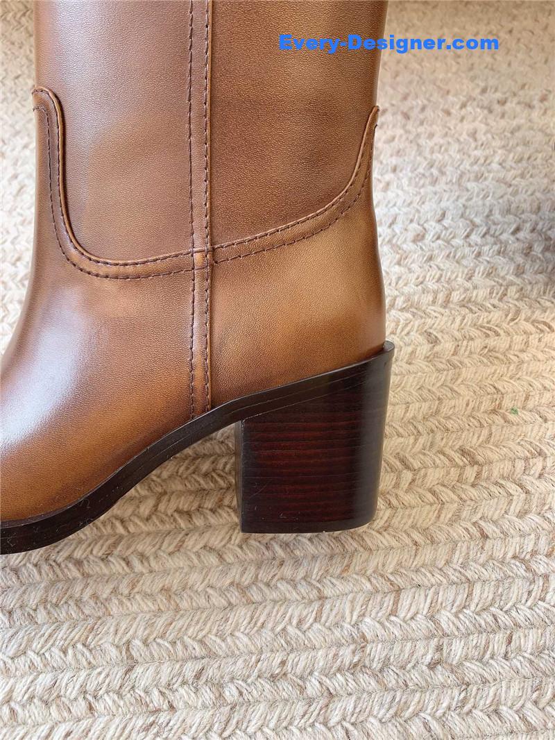 Miu Miu Logo-Tab Knee-High Boots