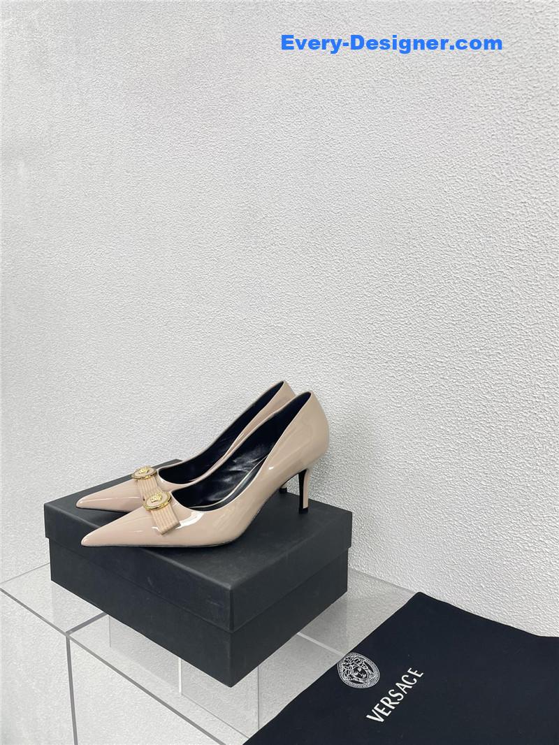 Versace patent leather high heel shoes
