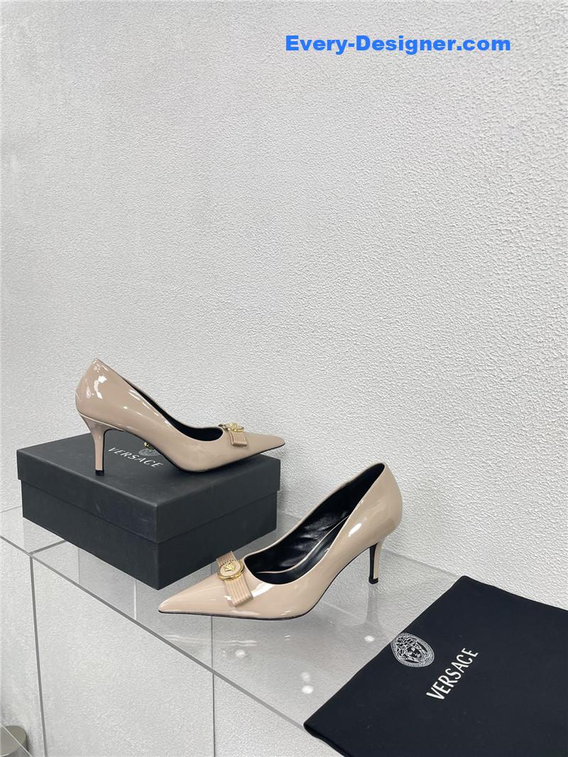 Versace patent leather high heel shoes