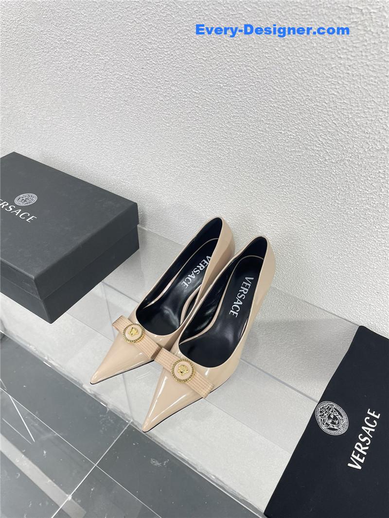 Versace patent leather high heel shoes