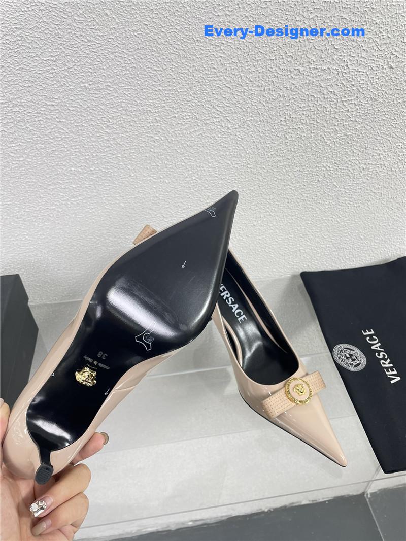 Versace patent leather high heel shoes