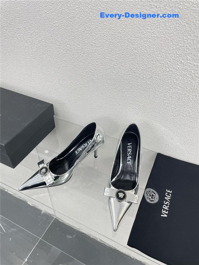 Versace patent leather high heel shoes