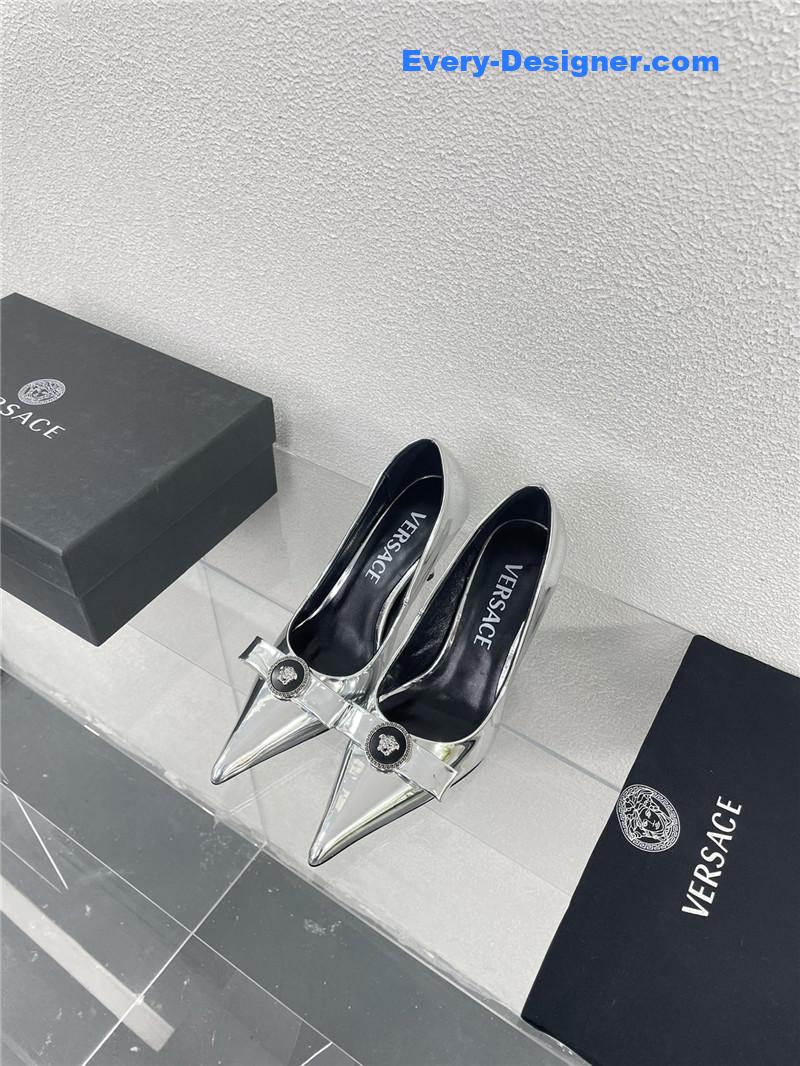 Versace patent leather high heel shoes