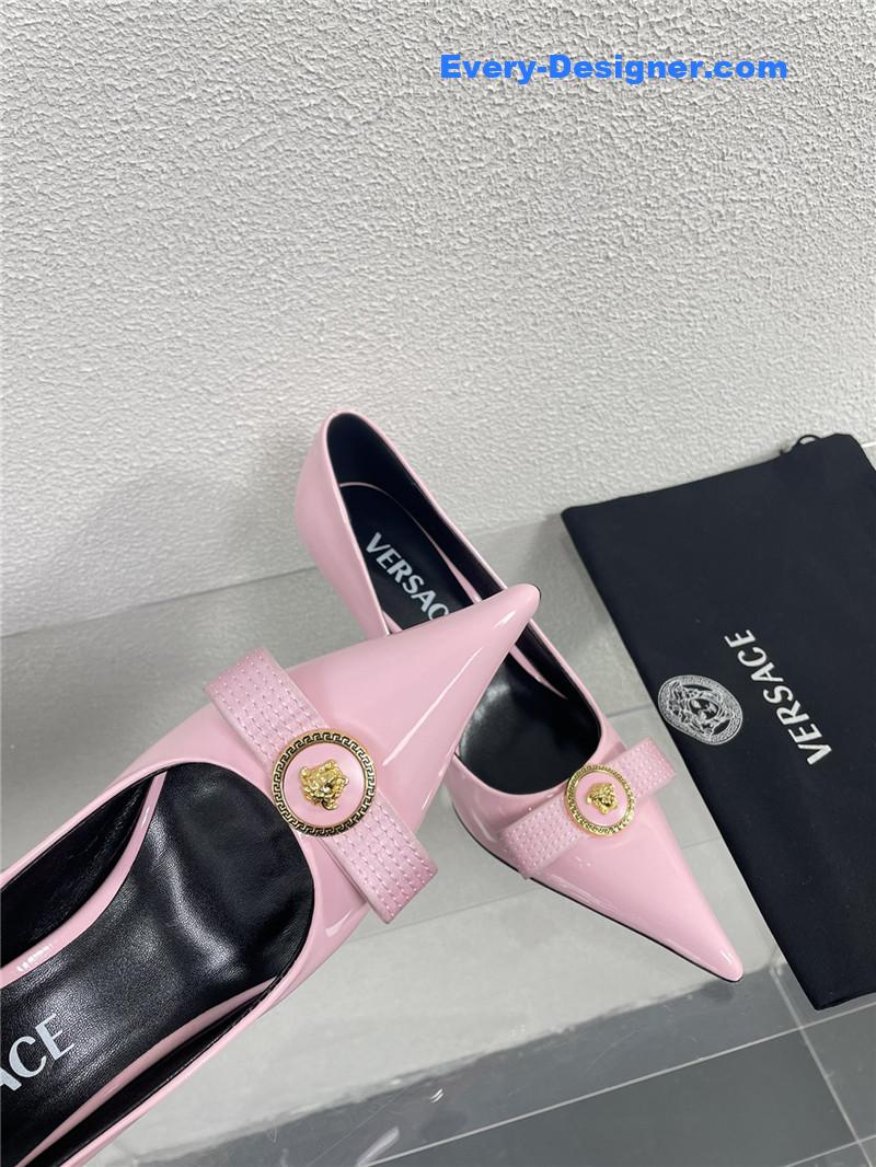 Versace patent leather high heel shoes