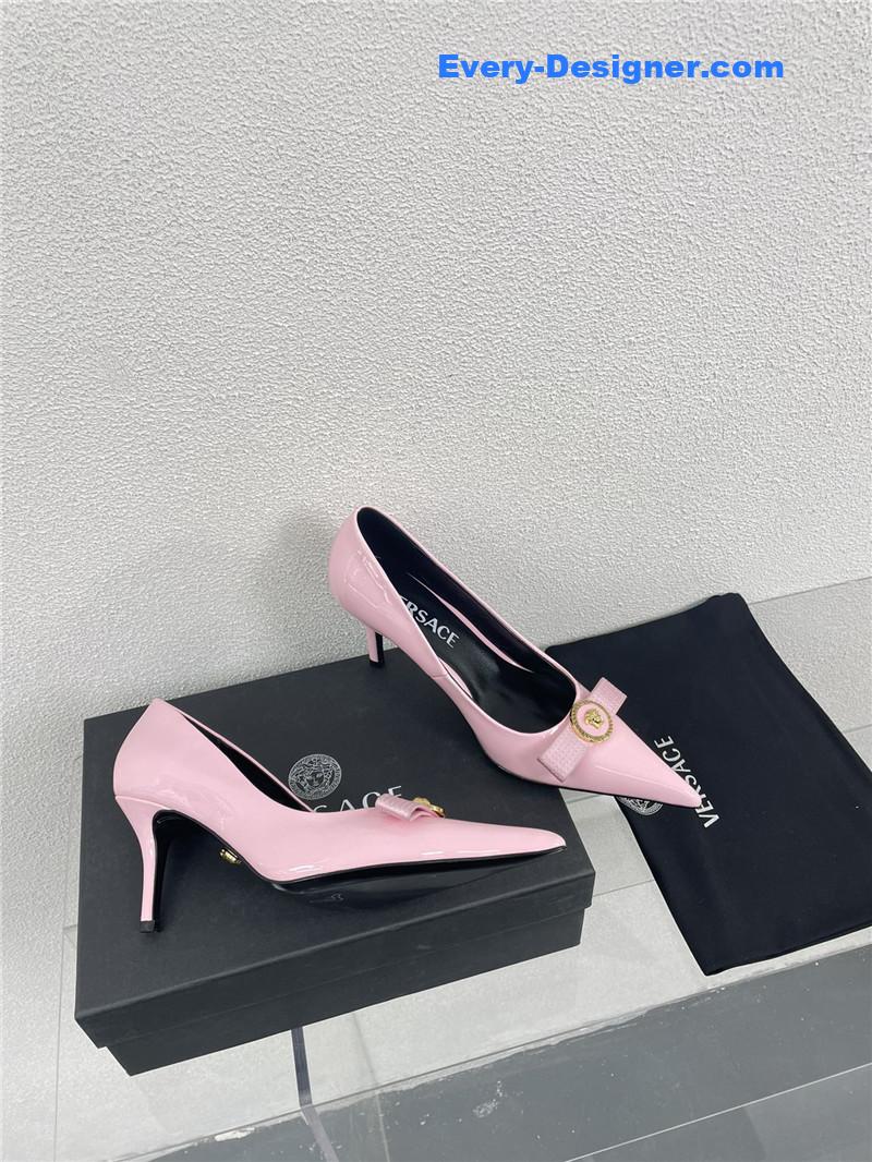 Versace patent leather high heel shoes