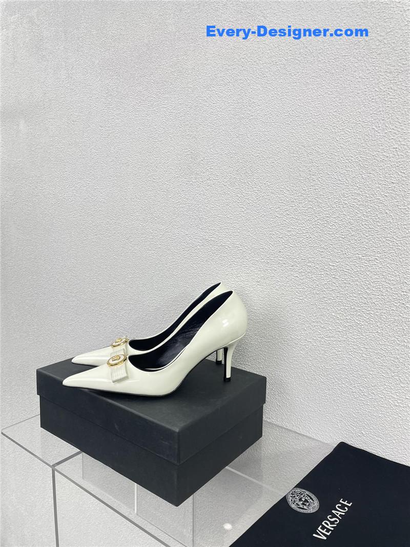 Versace patent leather high heel shoes