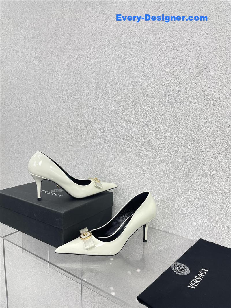 Versace patent leather high heel shoes