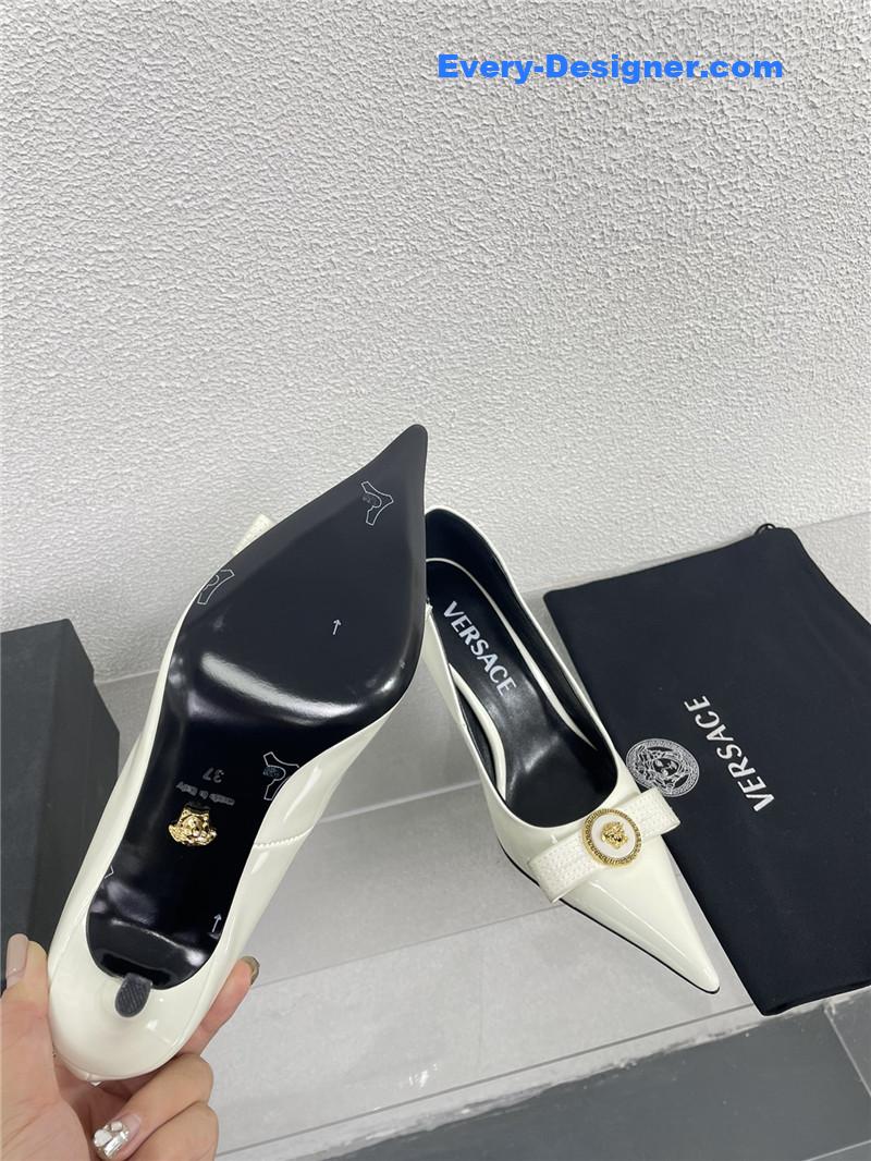 Versace patent leather high heel shoes