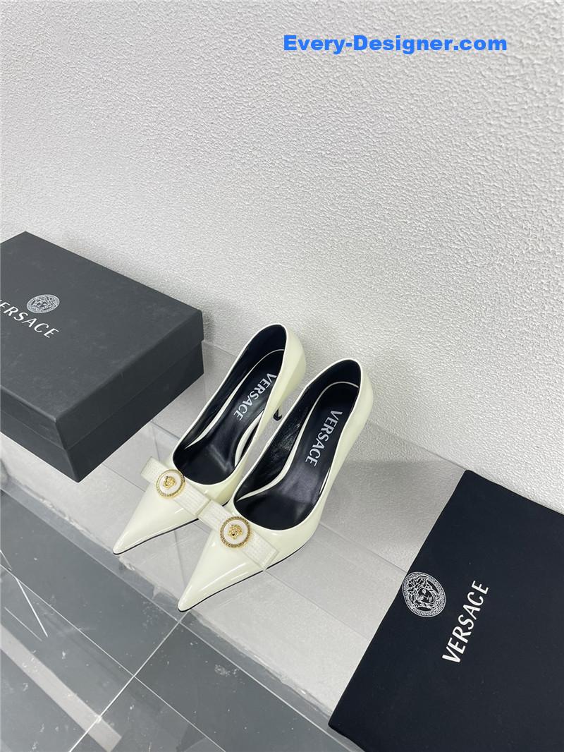 Versace patent leather high heel shoes