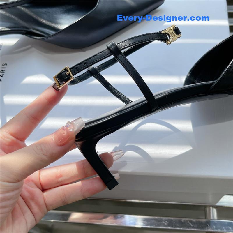 Ce1i*e new arc de triomphe pointed toe cat heel sandals