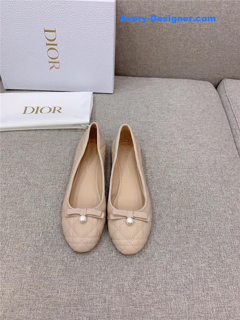 d10r new D1am0nd pearl flat shoes