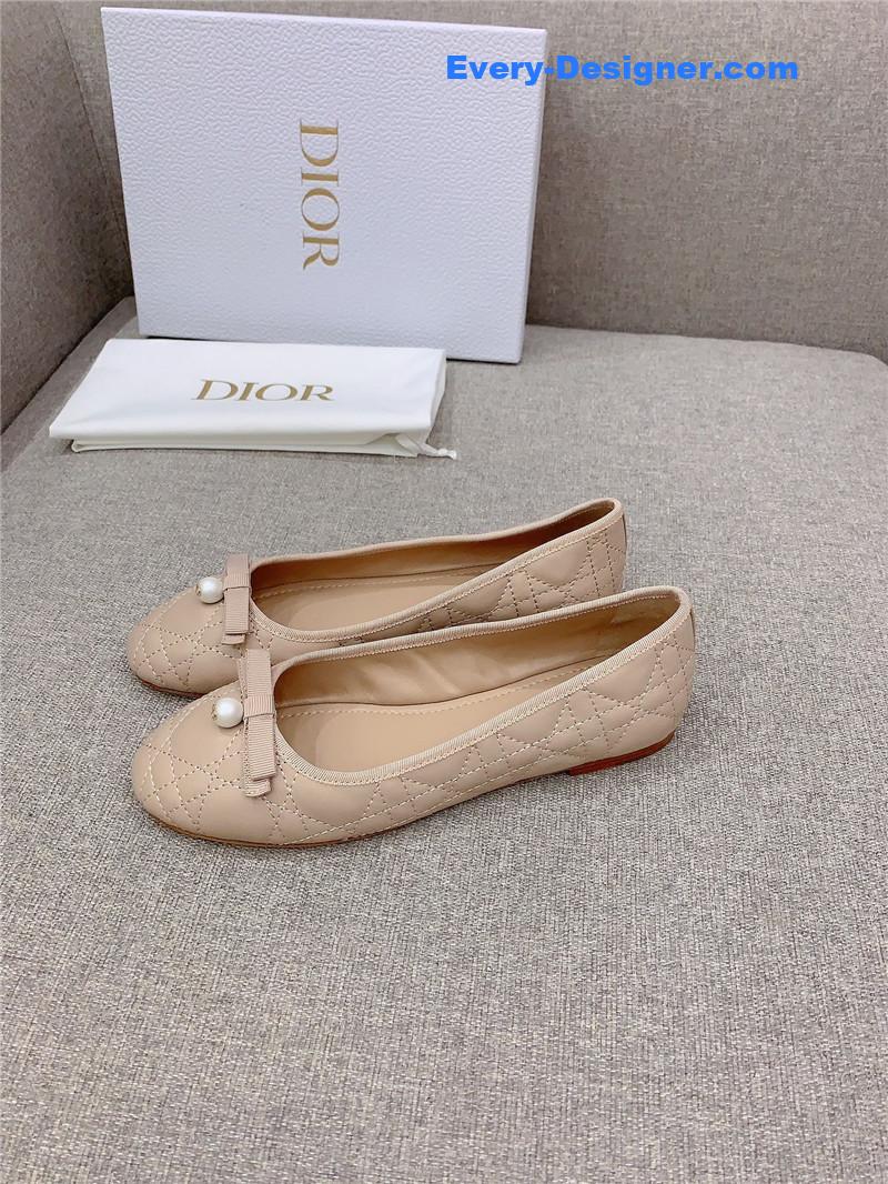 d10r new D1am0nd pearl flat shoes