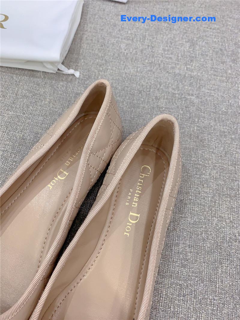 d10r new D1am0nd pearl flat shoes