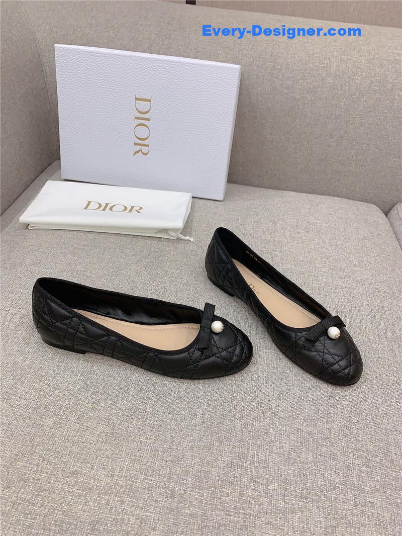 d10r new D1am0nd pearl flat shoes