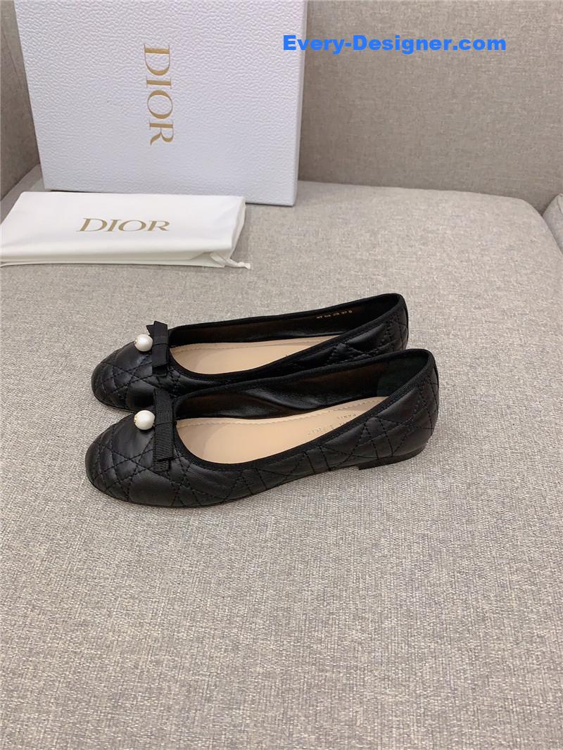 d10r new D1am0nd pearl flat shoes