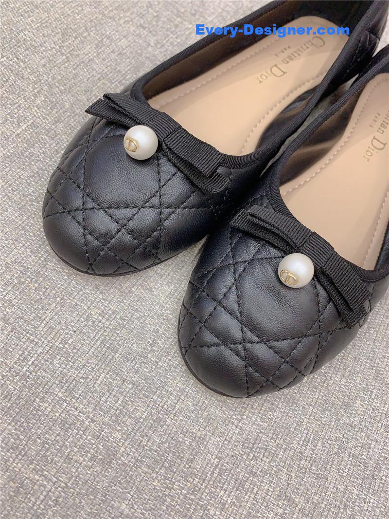 d10r new D1am0nd pearl flat shoes