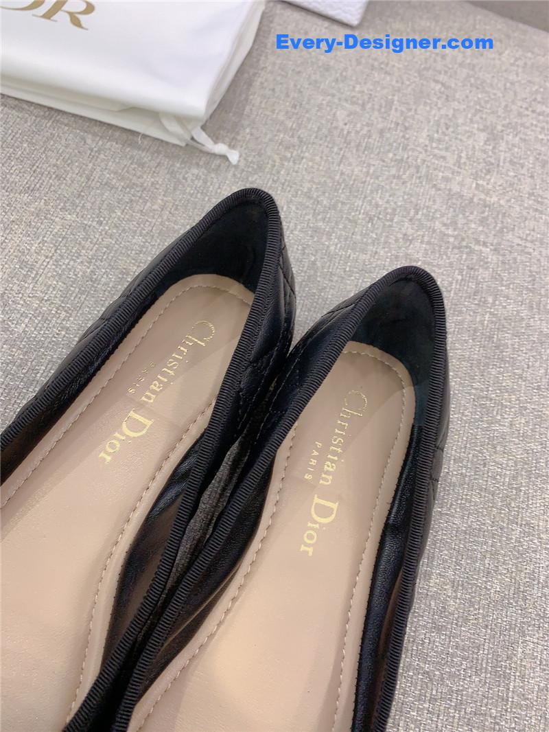 d10r new D1am0nd pearl flat shoes