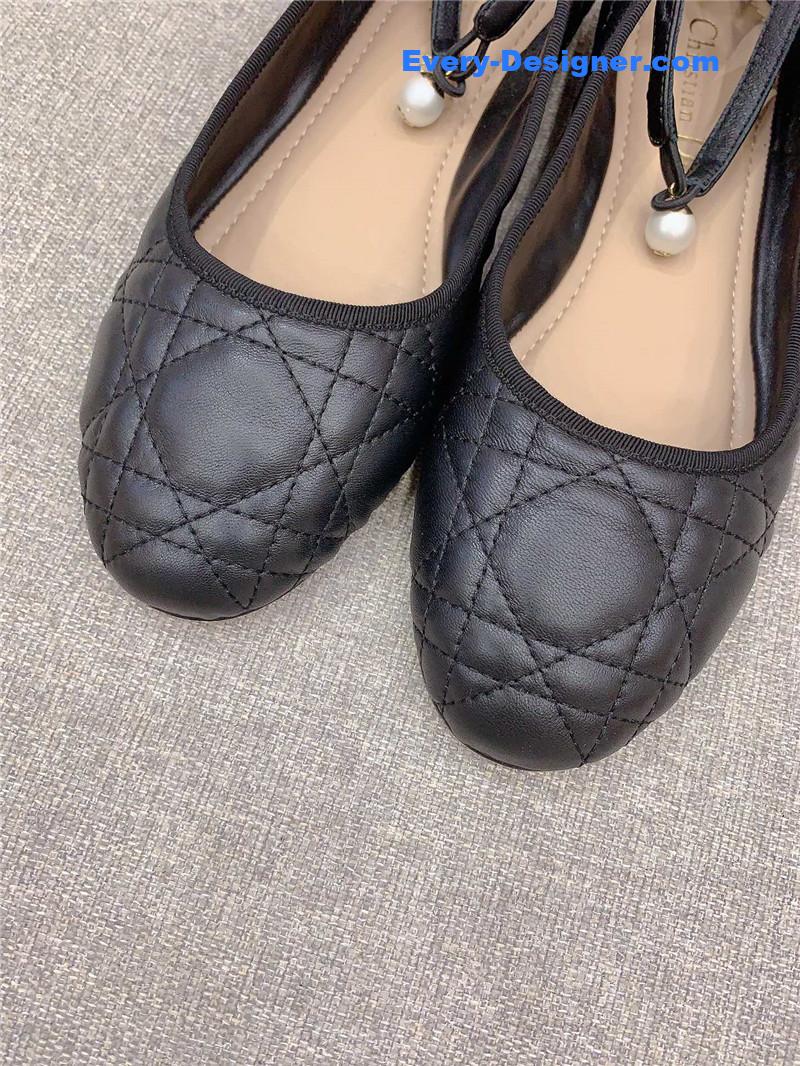 d10r new D1am0nd pearl flat shoes
