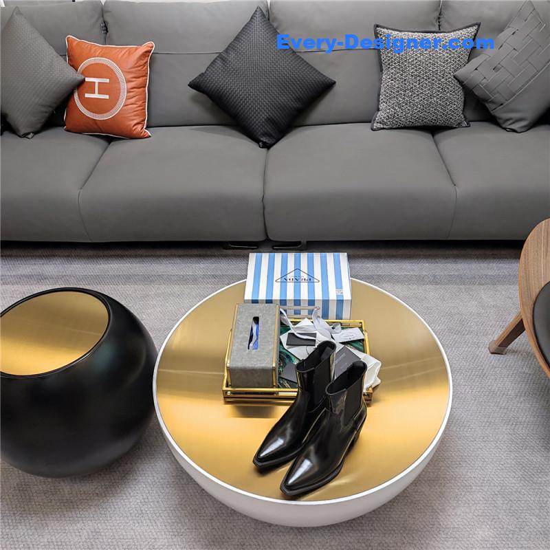 Prada Brushed Leather Ankle Boots