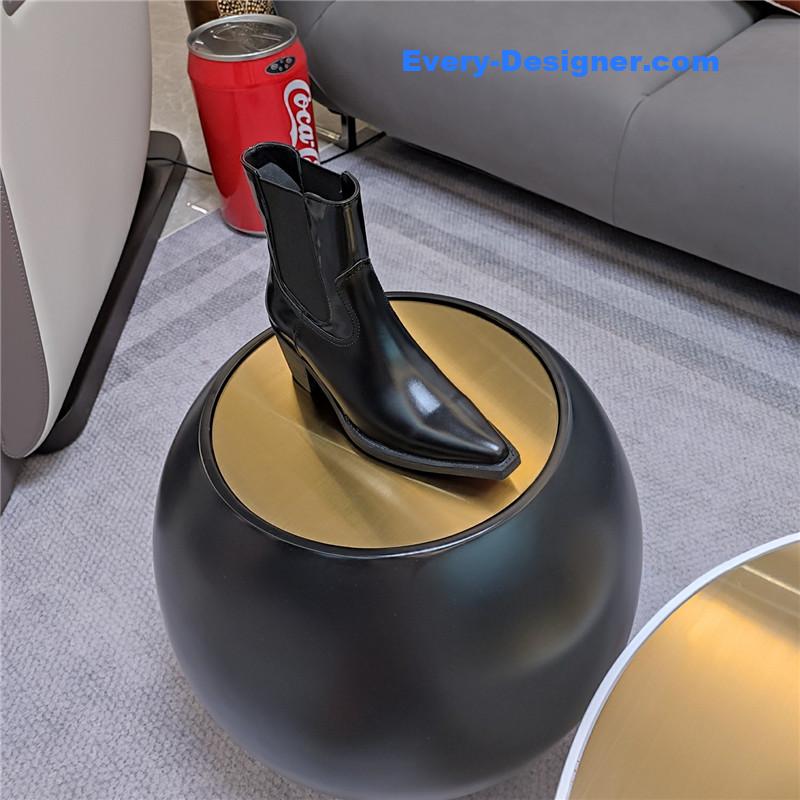 Prada Brushed Leather Ankle Boots