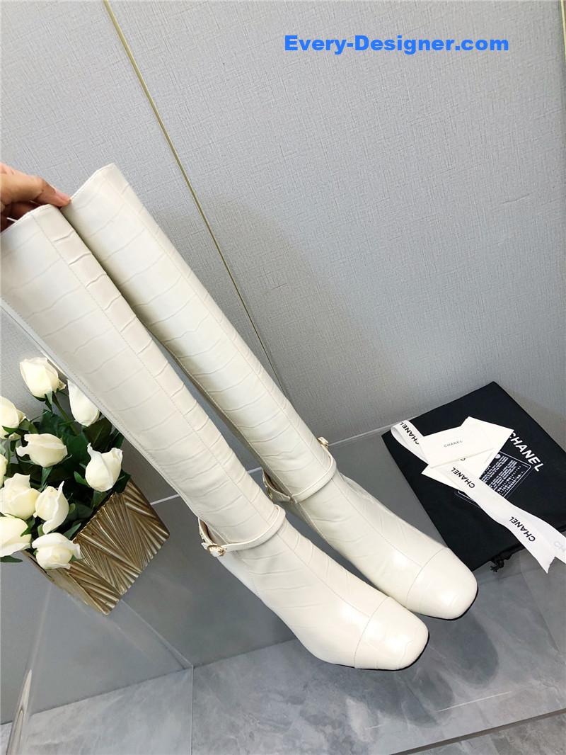 Ch**el new crocodile pattern high heel boots