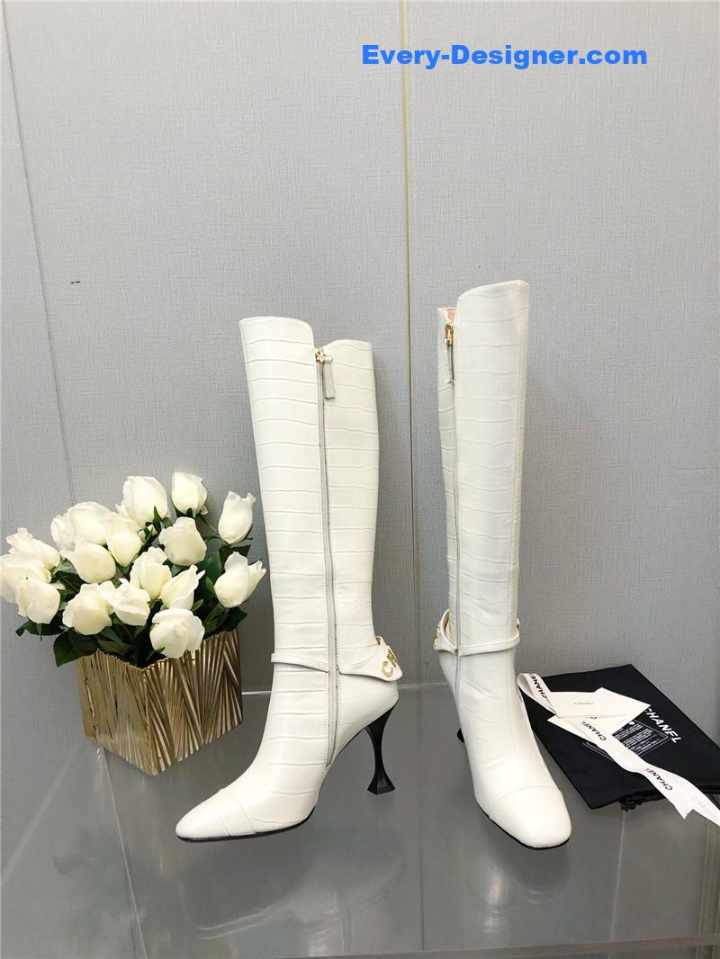 Ch**el new crocodile pattern high heel boots