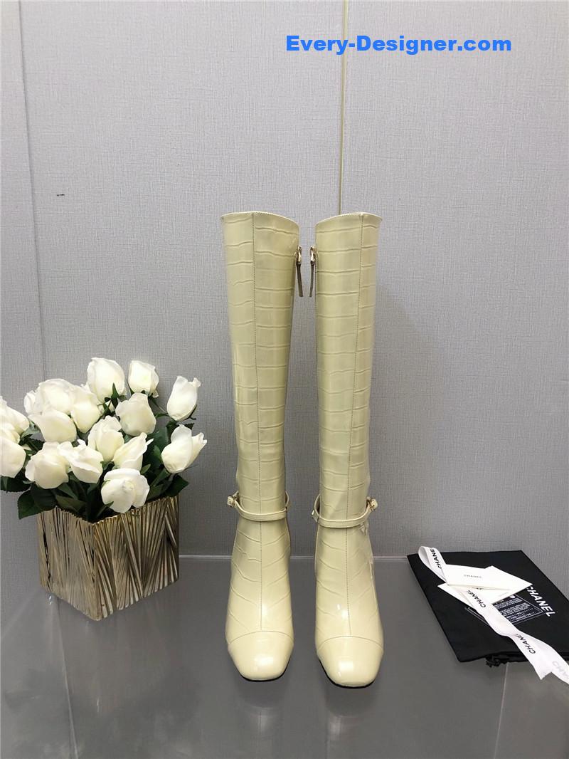 Ch**el new crocodile pattern high heel boots