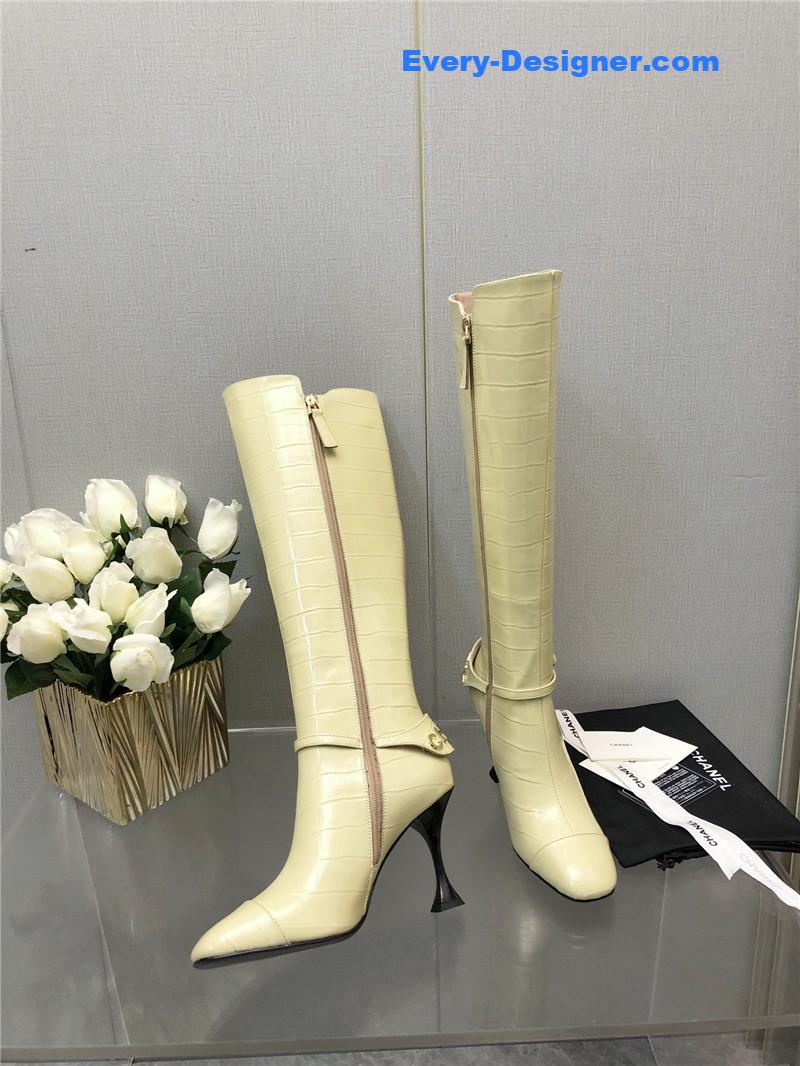Ch**el new crocodile pattern high heel boots