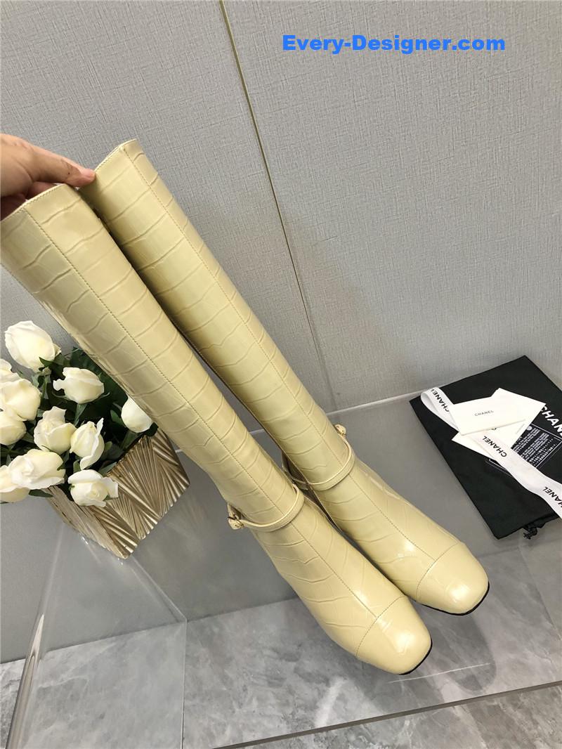 Ch**el new crocodile pattern high heel boots