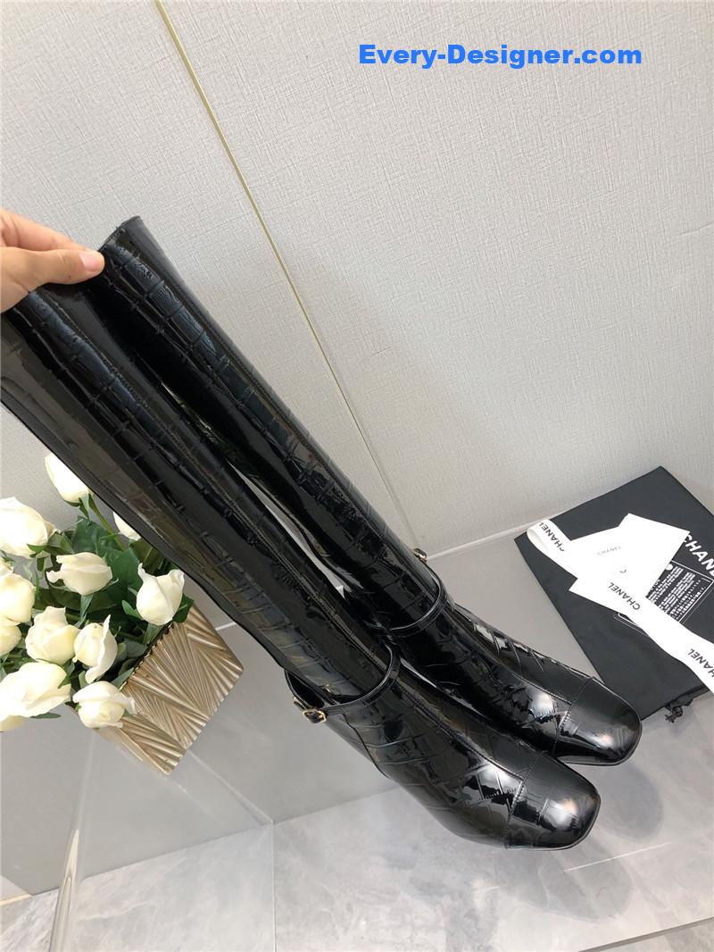 Ch**el new crocodile pattern high heel boots